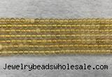 CFL1506 15.5 inches 4mm round yellow fluorite gemstone beads