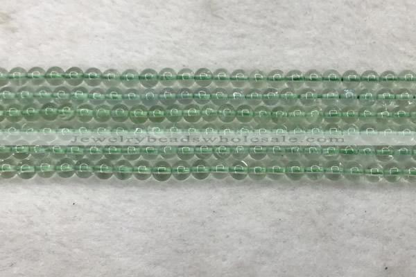 CFL1521 15.5 inches 4mm round green fluorite gemstone beads