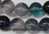 CFL155 15.5 inches 16mm round natural fluorite gemstone beads