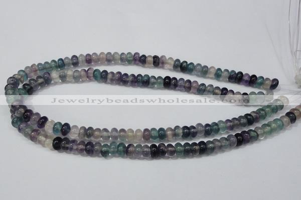 CFL156 15.5 inches 5*8mm rondelle natural fluorite gemstone beads