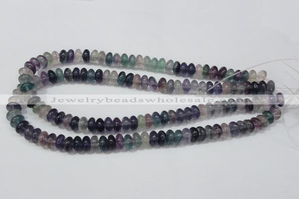 CFL157 15.5 inches 6*10mm rondelle natural fluorite gemstone beads