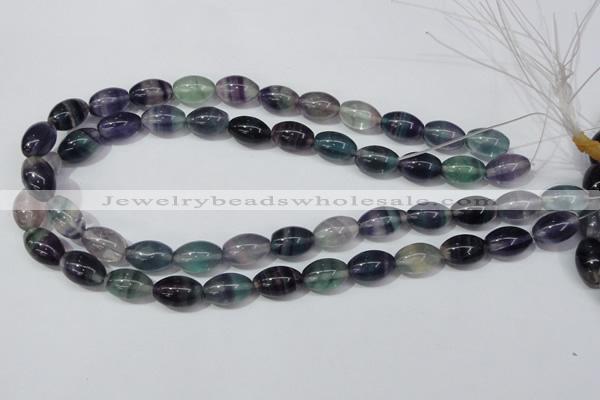 CFL158 15.5 inches 10*15mm rice natural fluorite gemstone beads