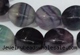 CFL161 15.5 inches 15*20mm twisted rice natural fluorite beads