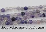 CFL200 15.5 inches 4mm round purple fluorite gemstone beads wholesale