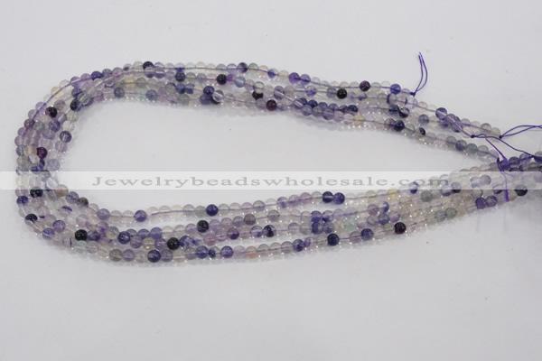 CFL200 15.5 inches 4mm round purple fluorite gemstone beads wholesale