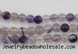 CFL201 15.5 inches 6mm round purple fluorite gemstone beads wholesale