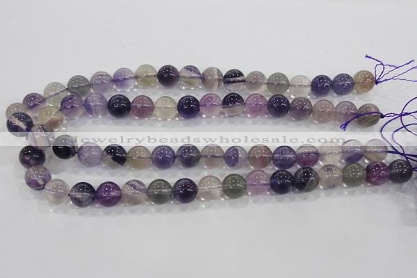 CFL204 15.5 inches 12mm round purple fluorite gemstone beads wholesale