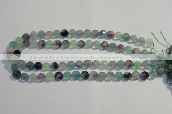 CFL252 15.5 inches 8mm faceted round natural fluorite beads