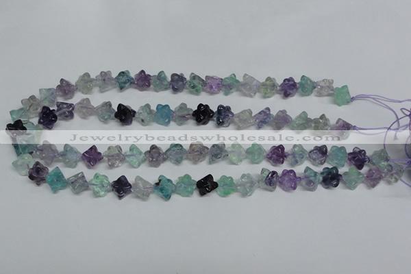 CFL302 15.5 inches 8*8mm carved cube natural fluorite beads