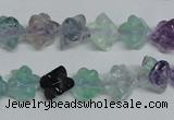 CFL304 15.5 inches 12*12mm carved cube natural fluorite beads