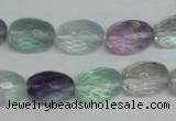 CFL307 15.5 inches 10*14mm faceted rice natural fluorite beads