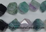 CFL311 15.5 inches 10*10mm cube natural fluorite beads