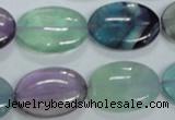 CFL318 15.5 inches 18*25mm oval natural fluorite beads wholesale