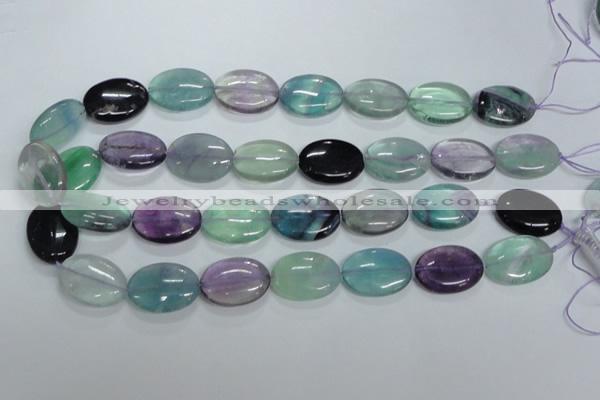 CFL318 15.5 inches 18*25mm oval natural fluorite beads wholesale