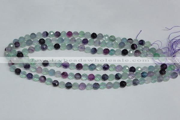 CFL324 15.5 inches 8mm faceted round natural fluorite beads