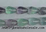 CFL327 15.5 inches 6*10mm teardrop natural fluorite beads