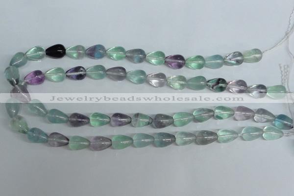 CFL328 15.5 inches 8*14mm teardrop natural fluorite beads