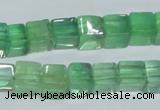 CFL339 15.5 inches 10*10mm cube natural green fluorite beads