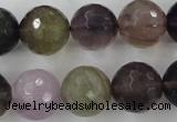 CFL407 15.5 inches 16mm faceted round rainbow fluorite beads