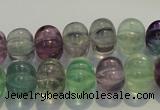 CFL468 15.5 inches 10*14mm pumpkin natural fluorite beads