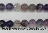 CFL500 15.5 inches 8mm faceted round fluorite beads wholesale