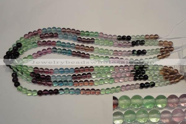 CFL551 15.5 inches 6mm round fluorite gemstone beads wholesale