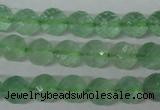 CFL623 15.5 inches 10mm faceted round green fluorite beads wholesale