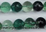 CFL65 15.5 inches 14mm faceted round A grade natural fluorite beads