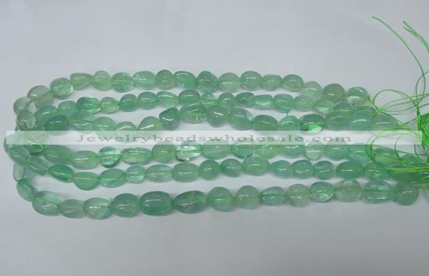 CFL655 15.5 inches 8*10mm - 9*13mm nuggets green fluorite beads