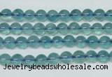 CFL661 15.5 inches 6mm round AB grade blue fluorite beads wholesale