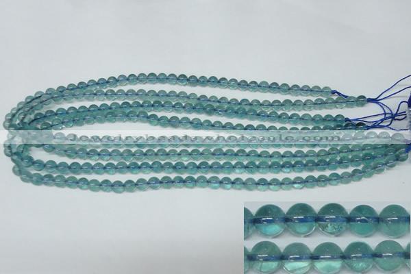 CFL661 15.5 inches 6mm round AB grade blue fluorite beads wholesale