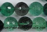 CFL67 15.5 inches 18mm faceted round A grade natural fluorite beads