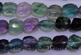 CFL725 15.5 inches 9*11mm faceted nuggets natural fluorite beads