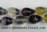 CFL766 15.5 inches 10*16mm teardrop rainbow fluorite gemstone beads