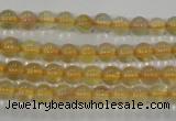 CFL800 15.5 inches 4mm round yellow fluorite gemstone beads