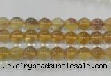 CFL801 15.5 inches 6mm round yellow fluorite gemstone beads