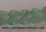 CFL860 15.5 inches 8*12mm teardrop green fluorite gemstone beads