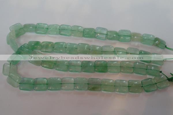 CFL868 15.5 inches 14*14mm square green fluorite gemstone beads