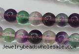 CFL903 15.5 inches 7mm round rainbow fluorite gemstone beads