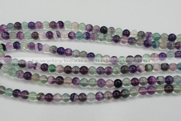 CFL903 15.5 inches 7mm round rainbow fluorite gemstone beads