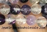 CFL911 15.5 inches 6mm round purple fluorite beads wholesale