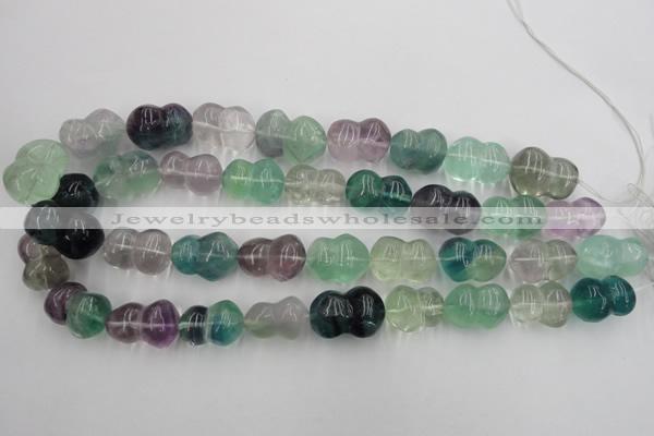 CFL958 15.5 inches 16*22mm peanut-shaped natural fluorite beads