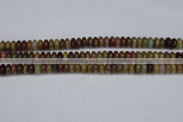 CFW110 15.5 inches 6*12mm rondelle flower jade gemstone beads