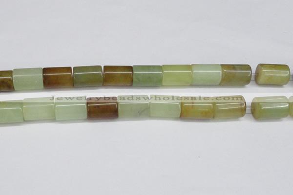 CFW119 15.5 inches 15*20mm tube flower jade gemstone beads