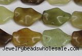 CFW164 15.5 inches 15*20mm wavy flower jade gemstone beads