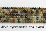 CFW218 15.5 inches 6mm faceted round flower jade beads