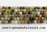 CFW219 15.5 inches 8mm faceted round flower jade beads