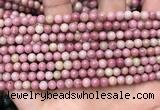 CFW44 15.5 inches 4mm round pink wooden jasper beads wholesale