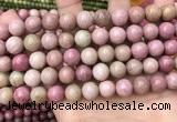 CFW47 15.5 inches 10mm round pink wooden jasper beads wholesale