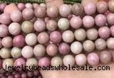 CFW48 15.5 inches 12mm round pink wooden jasper beads wholesale